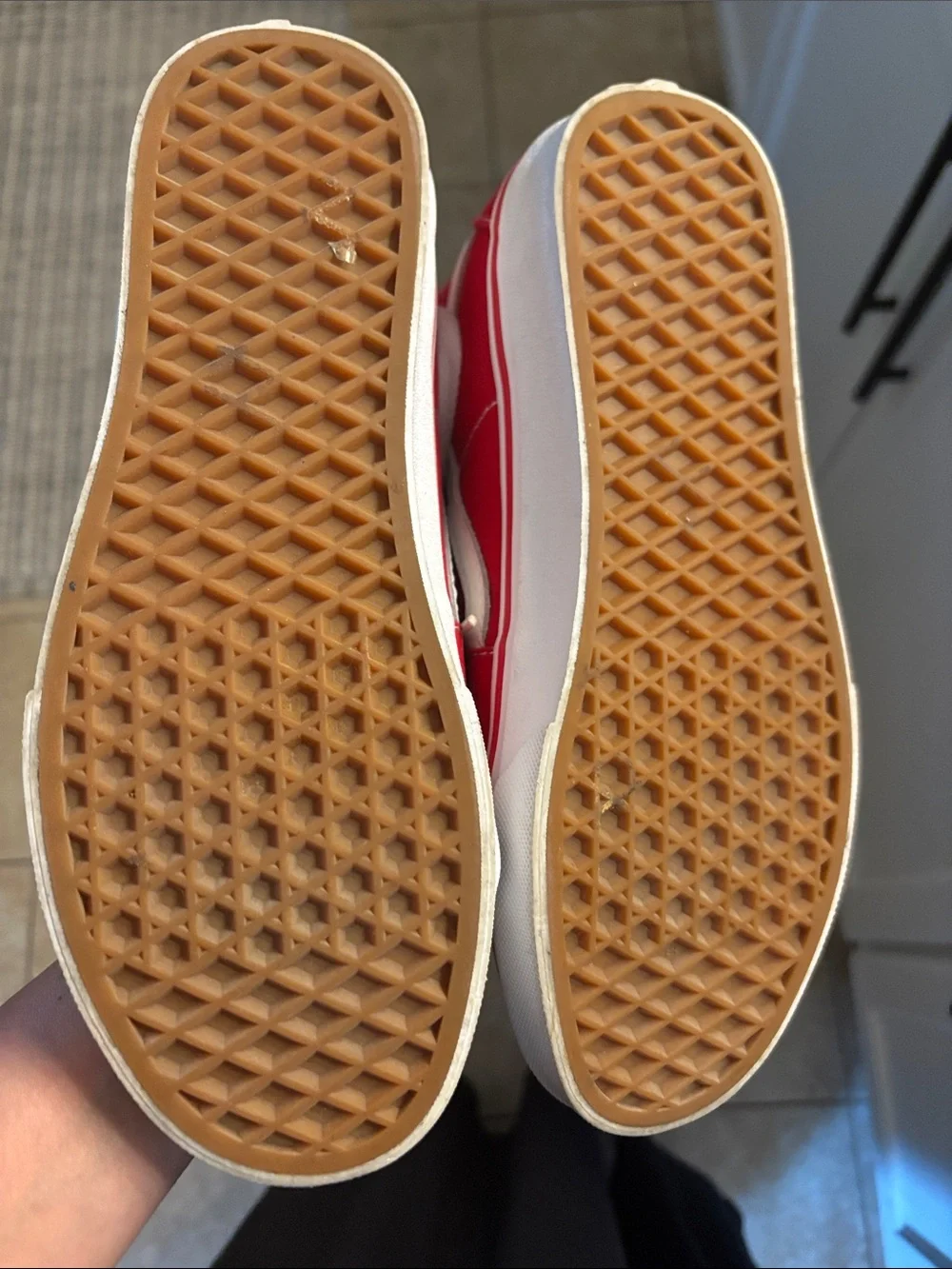 Vans Kids Red Canvas High-Top Sneakers with White Laces